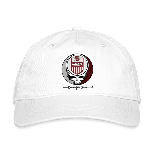 Custom Salem Soccer Stealie Grateful Dead Dad Hat - white