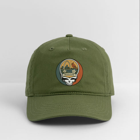 Missouri Stealie Grateful Dead Dad Hat - olive green