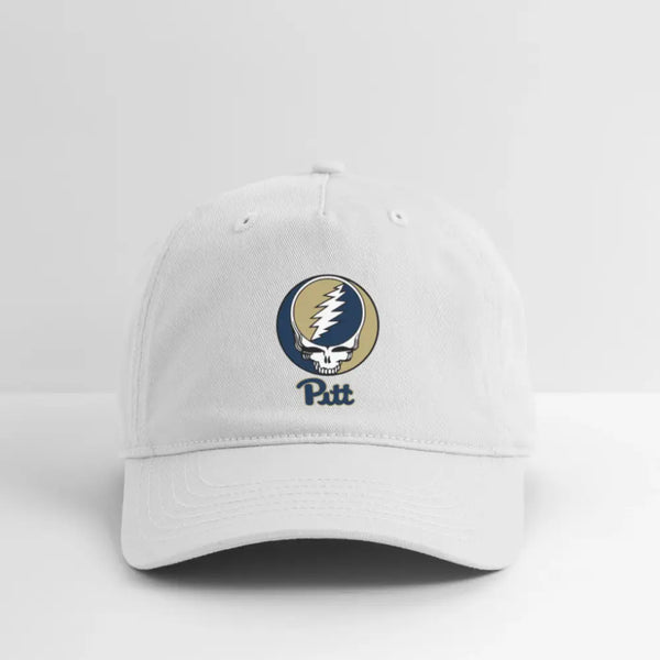 Pitt Grateful Dead Stealie Dad Hat - white