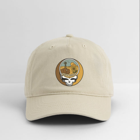North Dakota Stealie Grateful Dead Dad Hat - khaki