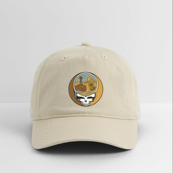 North Dakota Stealie Grateful Dead Dad Hat - khaki