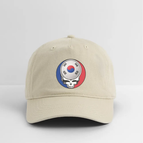 2026 South Korea World Cup Grateful Dead Stealie Dad Hat - khaki