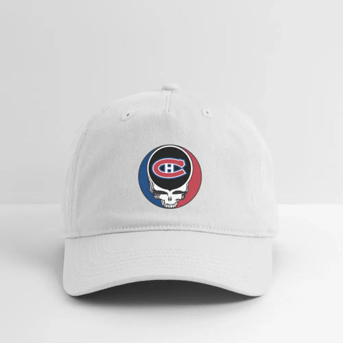 Montreal Canadiens Grateful Dead Stealie Dad Hat - white