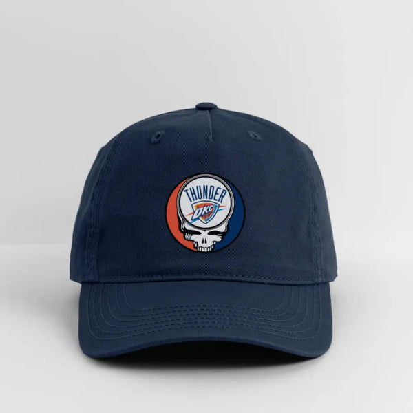 OKC Thunder Grateful Dead Stealie Dad Hat - navy