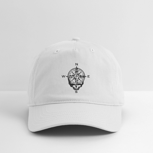 Compass Stealie Grateful Dead Dad Hat - white