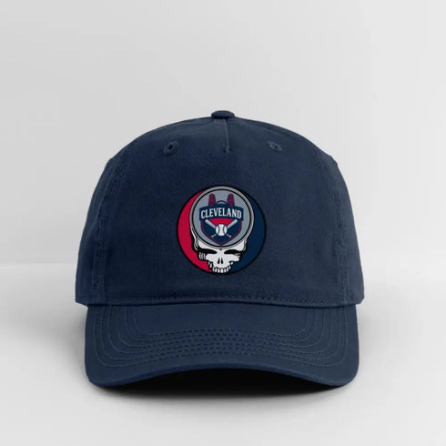 Cleveland Guardians Grateful Dead Stealie Dad Hat - navy