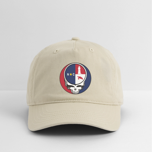 North Carolina "Unofficial" State Flag Stealie Grateful Dead Dad Hat - khaki
