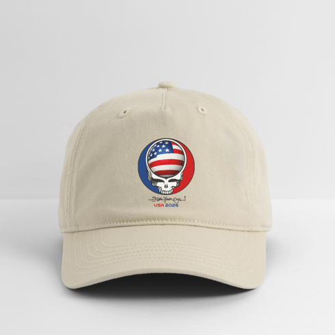 2026 Team USA World Cup Grateful Dead Stealie Dad Hat - khaki