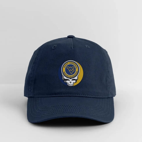 West Virginia Grateful Dead Stealie Dad Hat - navy