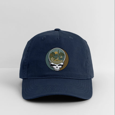 Massachusetts Stealie Grateful Dead Dad Hat - navy
