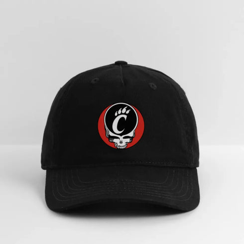 University of Cincinnati Grateful Dead Stealie Dad Hat - black
