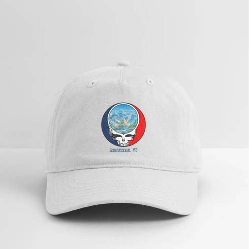 Sugarbush Trail Map Stealie Grateful Dead Dad Hat - white