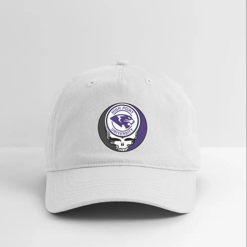 High Point University Stealie Grateful Dead Dad Hat - white