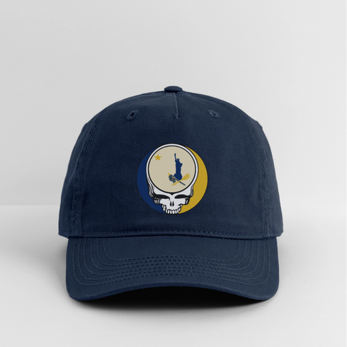 New York "Unofficial" State Flag Stealie Grateful Dead Dad Hat - navy