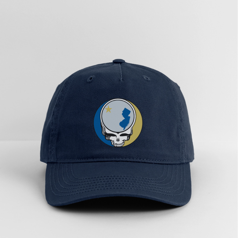 New Jersey "Unofficial" State Flag Stealie Grateful Dead Dad Hat - navy