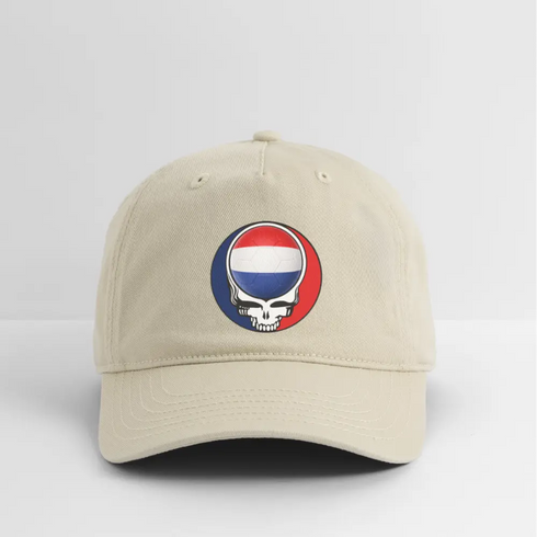 2026 Netherlands World Cup Grateful Dead Stealie Dad Hat - khaki