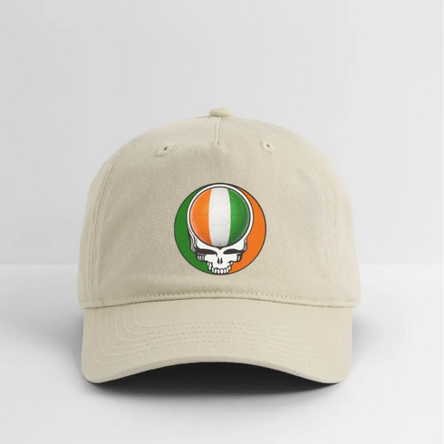 2026 Cรดte dโIvoire World Cup Grateful Dead Stealie Dad Hat - khaki