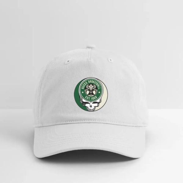 Milwaukee Bucks Grateful Dead Stealie Dad Hat - white