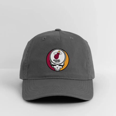 Miami Heat Grateful Dead Stealie Dad Hat - charcoal