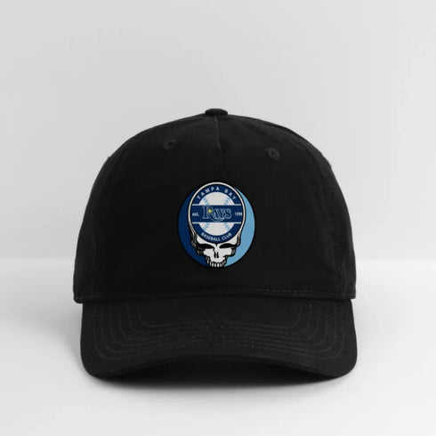 Tampa Bay Rays Grateful Dead Stealie Dad Hat - black