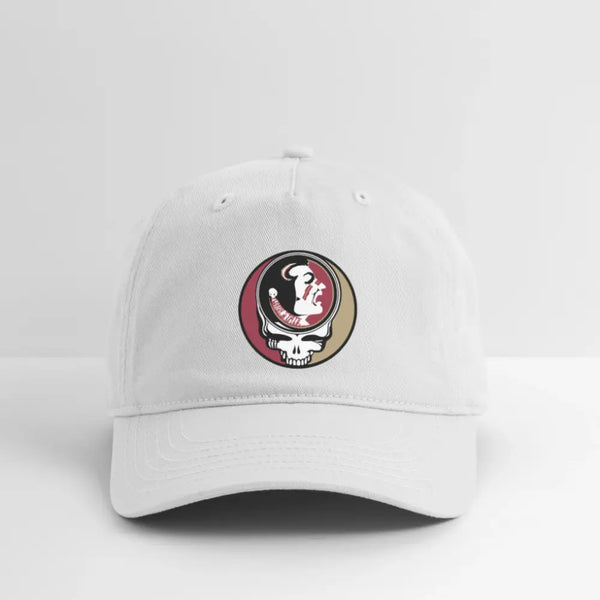 FSU 'Chief Osceloa' Stealie Grateful Dead Dad Hat - white