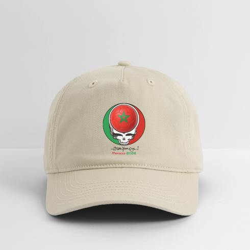 2026 Morocco World Cup Grateful Dead Stealie Dad Hat - khaki