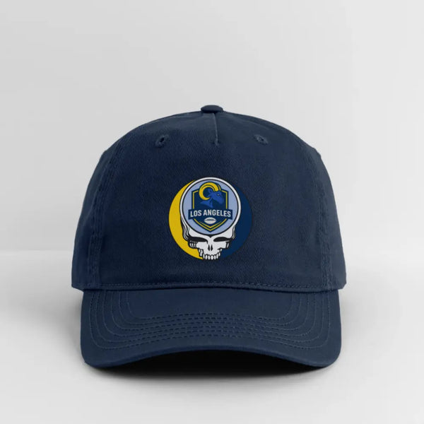 Los Angeles Rams Grateful Dead Stealie Dad Hat - navy