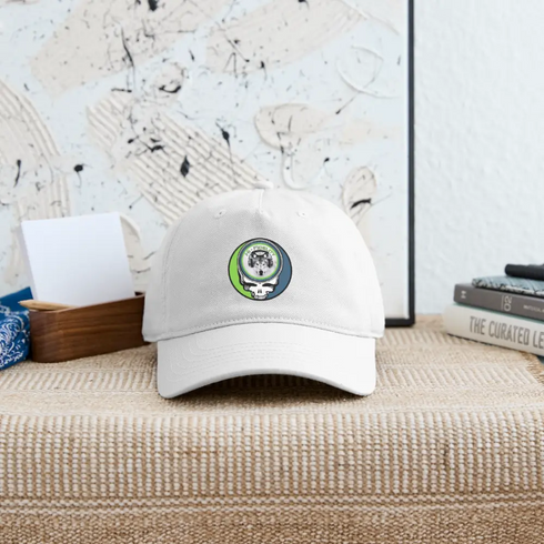 Hi-Fidelity Stealie Grateful Dead Stealie Dad Hat - white