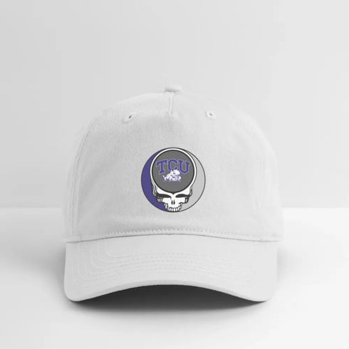 TCU Grateful Dead Stealie Dad Hat - white