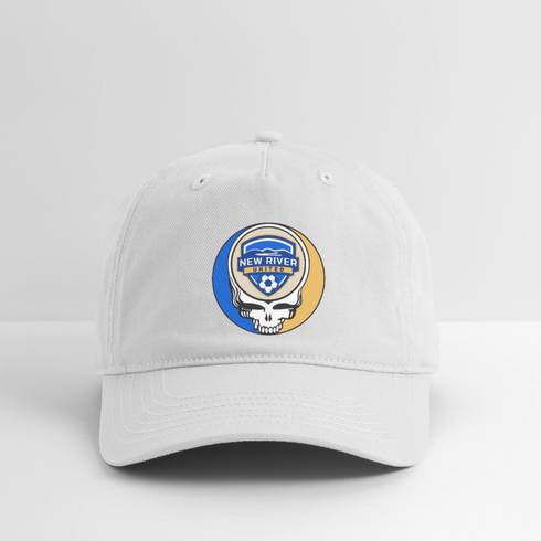 New River United Stealie Grateful Dead Dad Hat - white