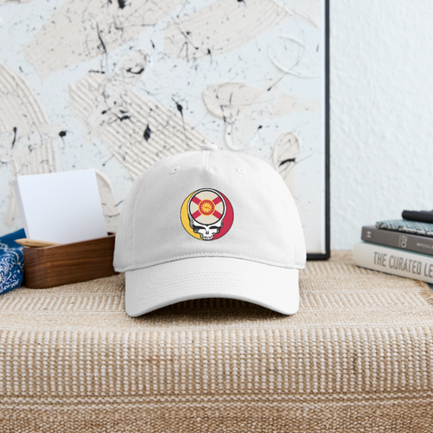 Florida "Unofficial" State Flag Stealie Grateful Dead Dad Hat - white