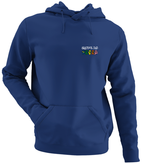 Grateful Dad - Premium Grateful Dead Left Chest Hoodie - Navy - 2