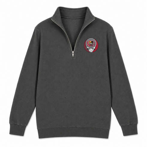 St Xavier - Premium Grateful Dead Quarter-Zip Pullover - Charcoal - 5