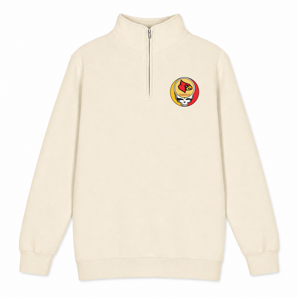 Louisville - Premium Grateful Dead Quarter-Zip Pullover - Sand - 1