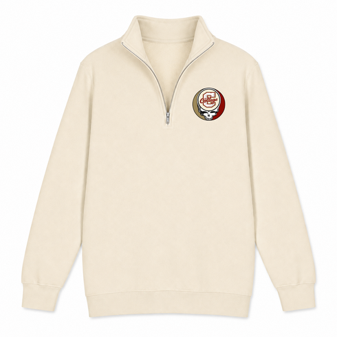 University of Charleston - Premium Grateful Dead Quarter-Zip Pullover - Sand - 1
