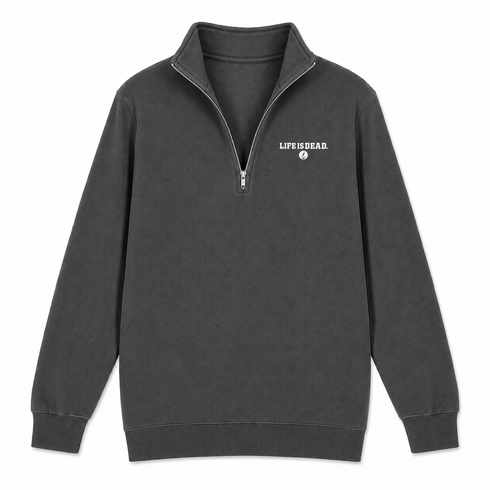 Life is dead.® - Premium Grateful Dead Quarter-Zip Pullover - Charcoal - 6