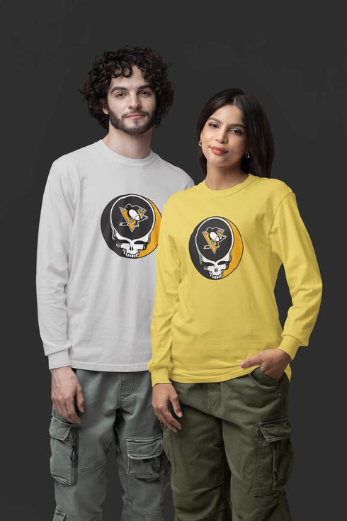 Pittsburgh Penguins Grateful Dead Long Sleeve Tee StealieShop