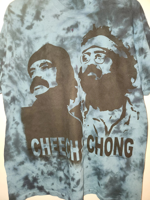 Grateful Dead - Screen Printed Cheech & Chong Tie Dye Tshirt (Size XL) - Mint Condition (#149) - StealieShop