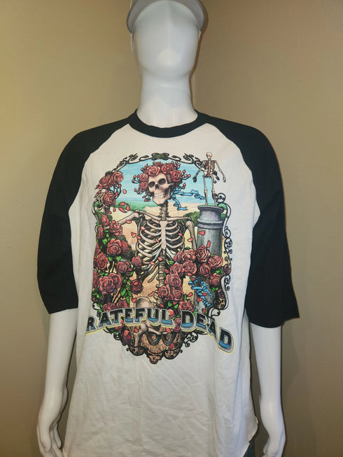 Grateful Dead - Modern Reprint of a Classic 1998 Bertha Long Sleeve Raglan Tshirt (Size XL) - Mint Condition (#146) - StealieShop