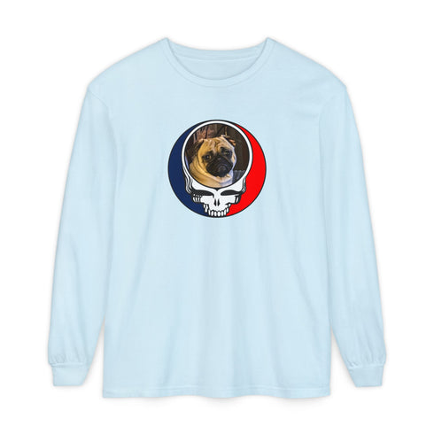 Custom Dog Stealie Garment-Dyed Long Sleeve T-Shirt (91)