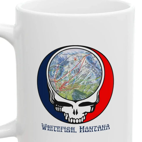 Whitefish Trail Map Stealie 15oz Ceramic Mug