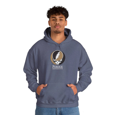 Purdue University Grateful Dead Hoodie - Hooded Sweatshirt - StealieShop