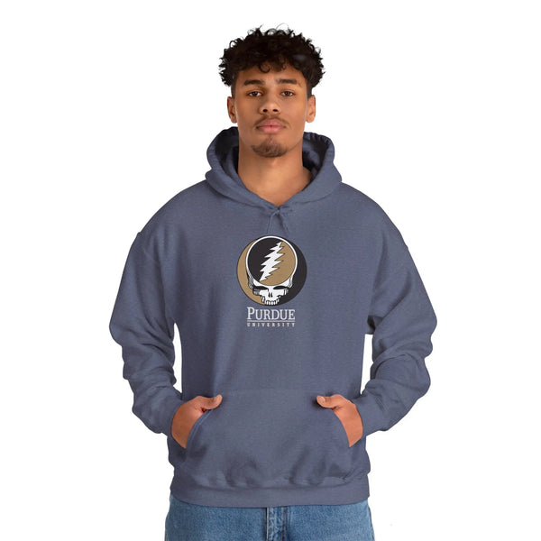 Purdue University Grateful Dead Hoodie - Hooded Sweatshirt - StealieShop