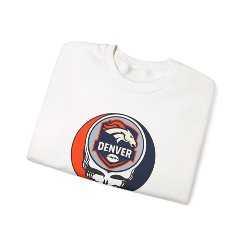 Grateful Dead - Denver Broncos Grateful Dead Stealie Crewneck Sweatshirt - NFL - StealieShop