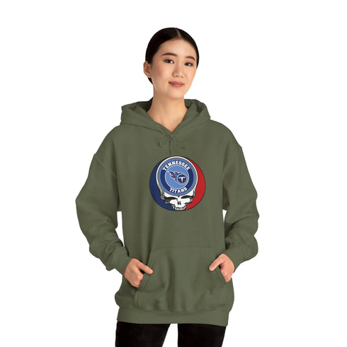 Tennessee Titans Grateful Dead Hooded Sweatshirt - NFL Fan Apparel - StealieShop