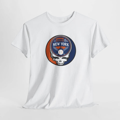 Grateful Dead - New York Mets Classic Stealie / Dancing Bear Two-Sided T-Shirt - MLB - StealieShop