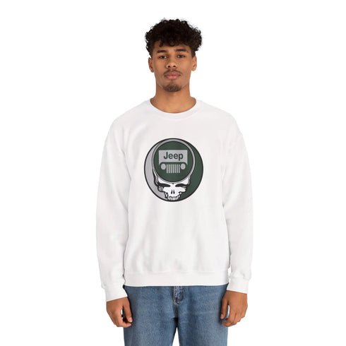 Grateful Dead - Jeep Stealie Crewneck Sweatshirt - StealieShop