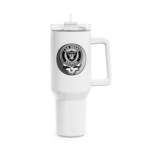 Grateful Dead - Las Vegas Raiders Stealie "Fat Man" Tumbler, Double Insulated 40oz Travel Mug - StealieShop