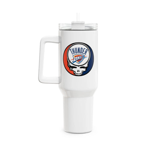 Grateful Dead - OKC Thunder Stealie "Fat Man" Tumbler, Double Insulated 40oz Travel Mug - StealieShop