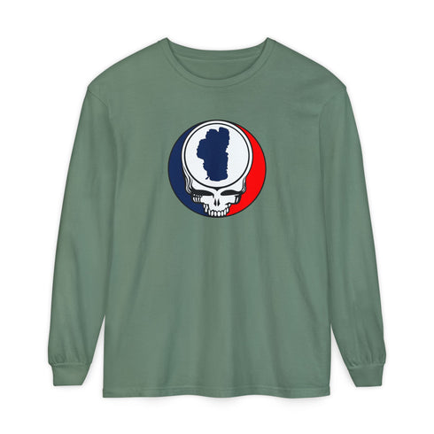 Lake Tahoe Stealie Garment-Dyed Long Sleeve T-Shirt
